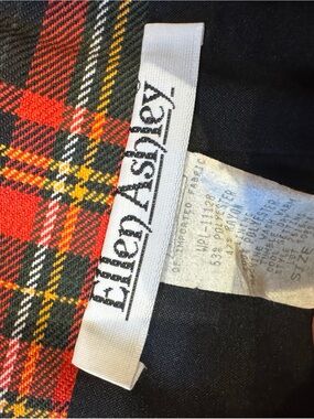 Vintage  Black & orange Plaid skirt